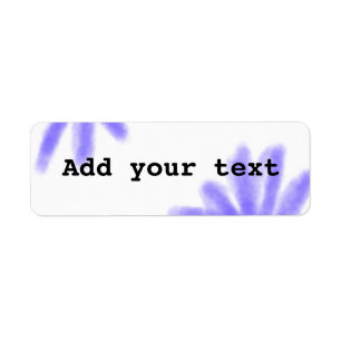 Simple purple watercolor add your text stars name return address label
