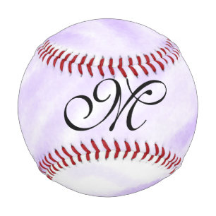 simple purple watercolor splashes pastel add name baseball