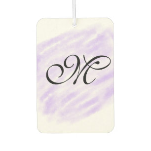 simple purple watercolor splashes pastel add name car air freshener