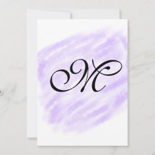 simple purple watercolor splashes pastel add name invitation