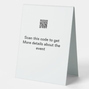 Simple Q R code scan business event template atext