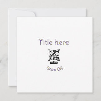 Simple Q R code scan business event template atext