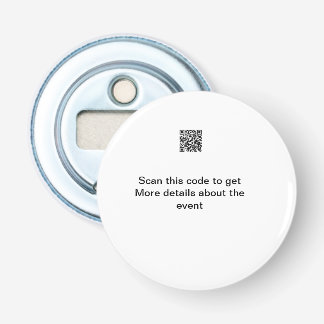 Simple Q R code scan business event template atext Bottle Opener