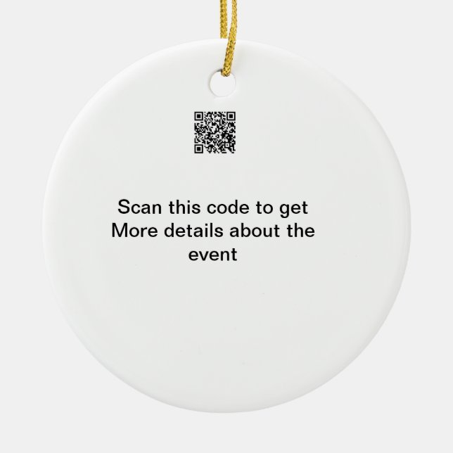 Simple Q R code scan business event template atext Ceramic Ornament (Front)