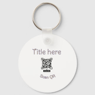 Simple Q R code scan business event template atext Key Ring