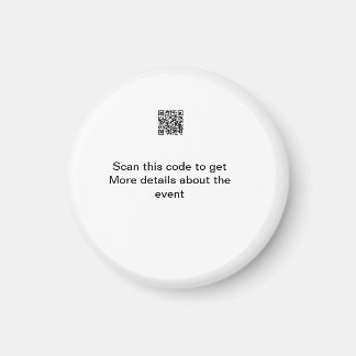 Simple Q R code scan business event template atext Magnet