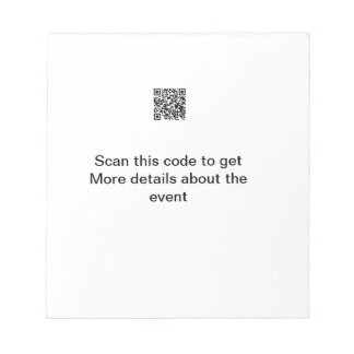 Simple Q R code scan business event template atext Notepad