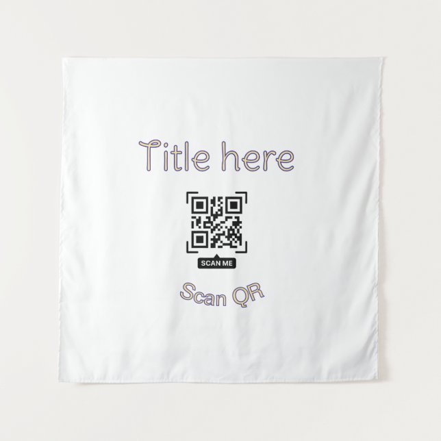 Simple Q R code scan business event template atext Tapestry (Front)