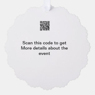 Simple Q R code scan business event template atext Tree Decoration Card
