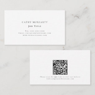 Simple QR Code Any Profession Any Colour Business Card