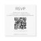 Simple QR Code Black White Wedding RSVP