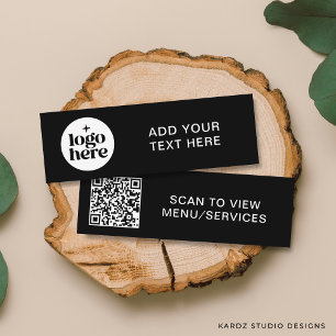 Simple QR Code Business Logo Mini Business Card