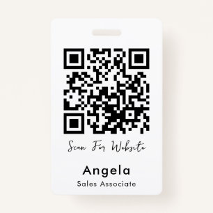 Simple qr code ID badge
