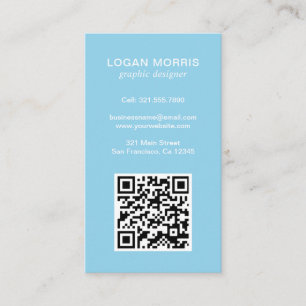 Simple QR Code Modern Business Card