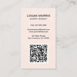 Simple QR Code Modern Business Card