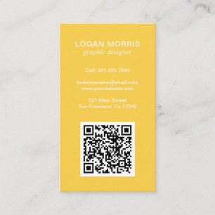 Simple QR Code Modern Business Card