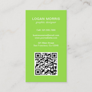 Simple QR Code Modern Business Card