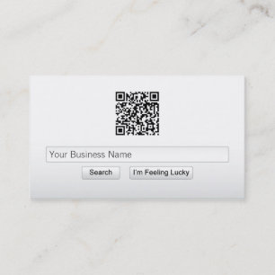 Simple QR Code Search Bar Business Card