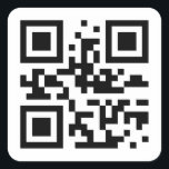 Simple QR Small Business Custom QR Code  Square Sticker<br><div class="desc">Simple QR Small Business Custom QR Code This small business custom QR code square sticker is perfect for a small business owner. The simple design features classic minimalist typography with a stylish sophisticated feel. Customisable in any colour. rustic qr code, modern qr code stickers, simple qr code sticker, minimalist qr...</div>