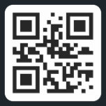 Simple QR Small Business Custom QR Code  Square Sticker<br><div class="desc">Simple QR Small Business Custom QR Code This small business custom QR code square sticker is perfect for a small business owner. The simple design features classic minimalist typography with a stylish sophisticated feel. Customisable in any colour. rustic qr code, modern qr code stickers, simple qr code sticker, minimalist qr...</div>