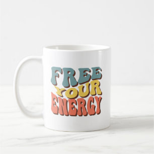 Simple Quote Vibrant Retro Bold Teal Mustard Coral Coffee Mug