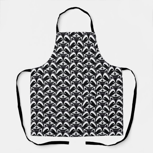 Simple Racoon Design Apron (Front)