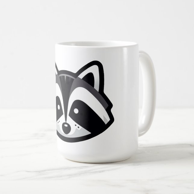 Simple Racoon Design Coffee Mug (Front Right)