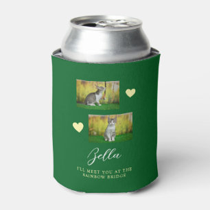 Simple Rainbow Bridge Cat Memorial Can Cooler