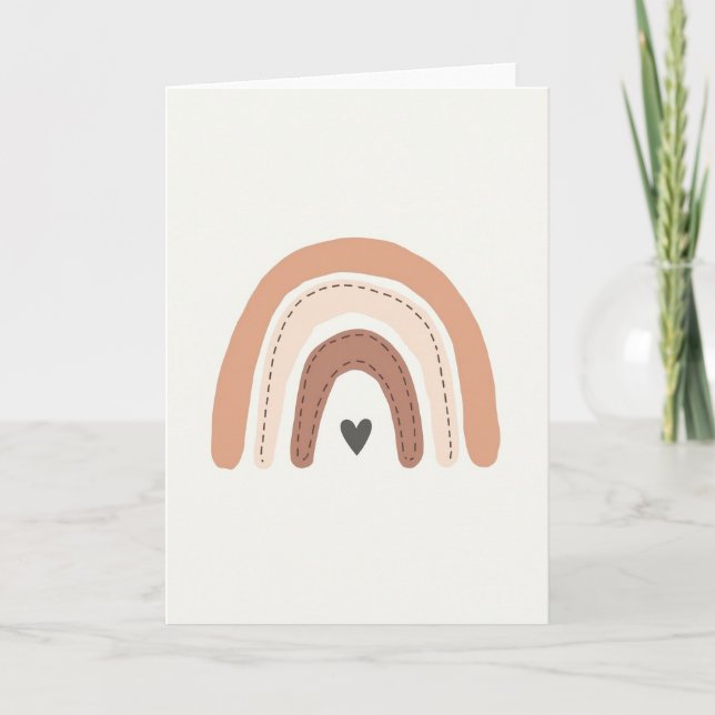 Simple Rainbow Heart Card (Front)