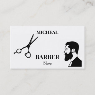 Simple Razor Gold Blade Barber Business Card