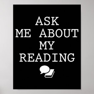 Simple reading book lover - men women - reading  poster