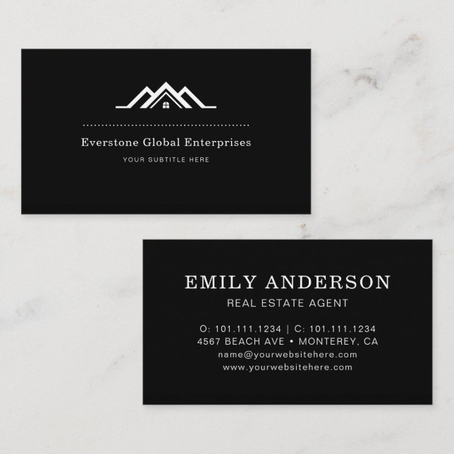 Simple Real Estate Agent Business Card (Front/Back)