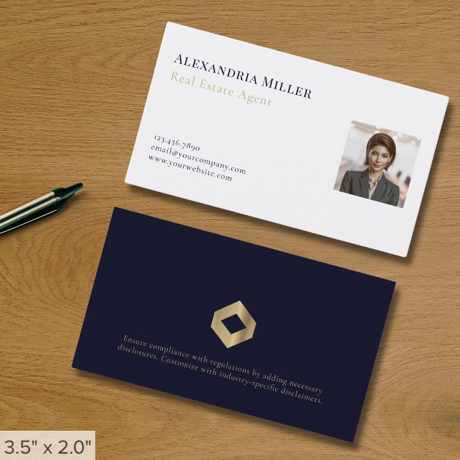 Simple Real Estate Agent Photo Business Card (Creator Uploaded)