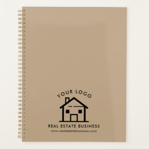 Simple Real Estate Business Logo Employees Custom Planner
