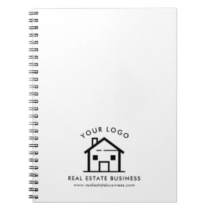 Simple Real Estate Business Logo Promo Swag Notebook