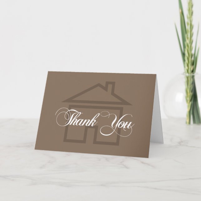 Simple Real Estate Business Thank You Cards (Front)