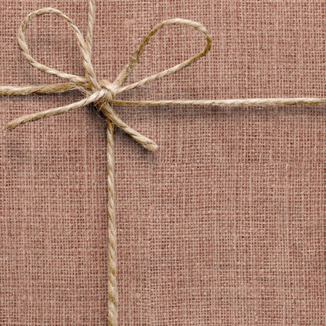 Simple Realistic Burlap Rustic Feminine Blush Pink Wrapping Paper (Creator Uploaded)