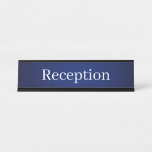 Simple Reception Desk Name Plate