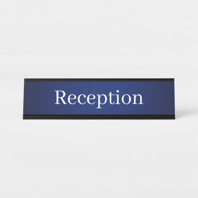 Simple Reception Desk Name Plate (Front)