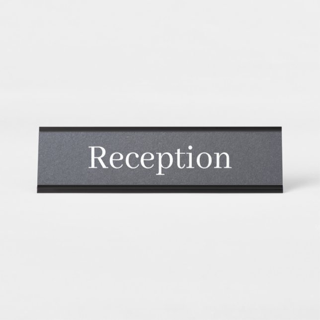 Simple Reception Desk Name Plate (Front)
