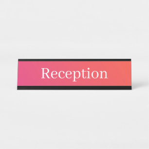 Simple Reception Desk Name Plate