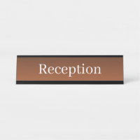 Simple Reception Desk Name Plate