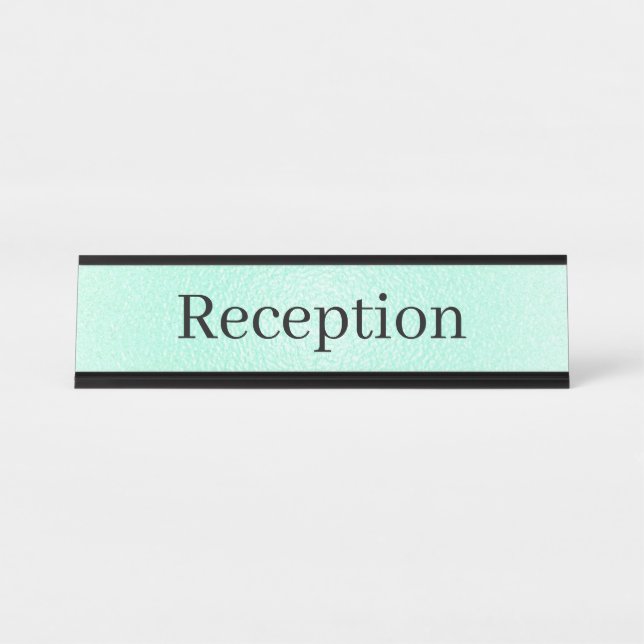Simple Reception Desk Name Plate (Front)
