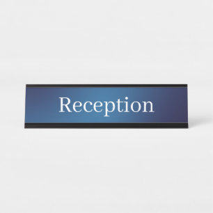 Simple Reception Desk Name Plate