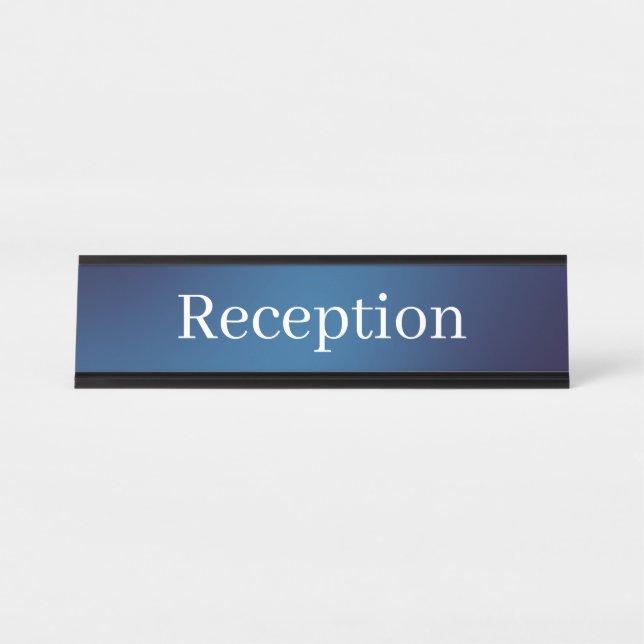 Simple Reception Desk Name Plate (Front)