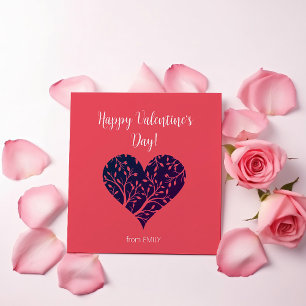 Simple Red and White Classroom Valentine's Day Holiday Card