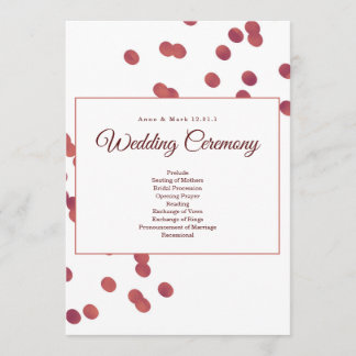 Simple Red And White Wedding Invitation