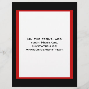 simple red black border flyer