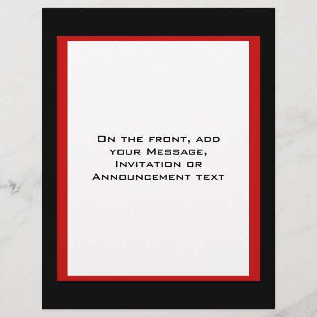 simple red black border flyer (Front)