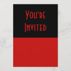 simple red black invitation